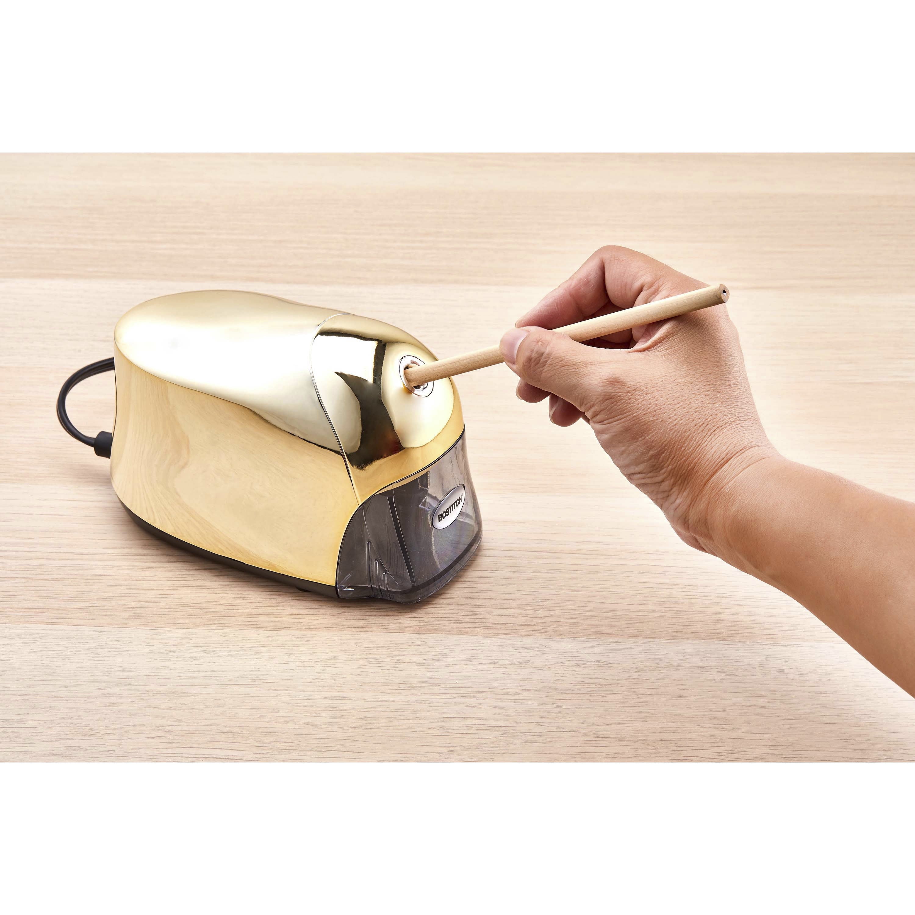 Bostitch QuietSharp Executive Electric Pencil Sharpener Gold - Classroom & School Supplies for Kids