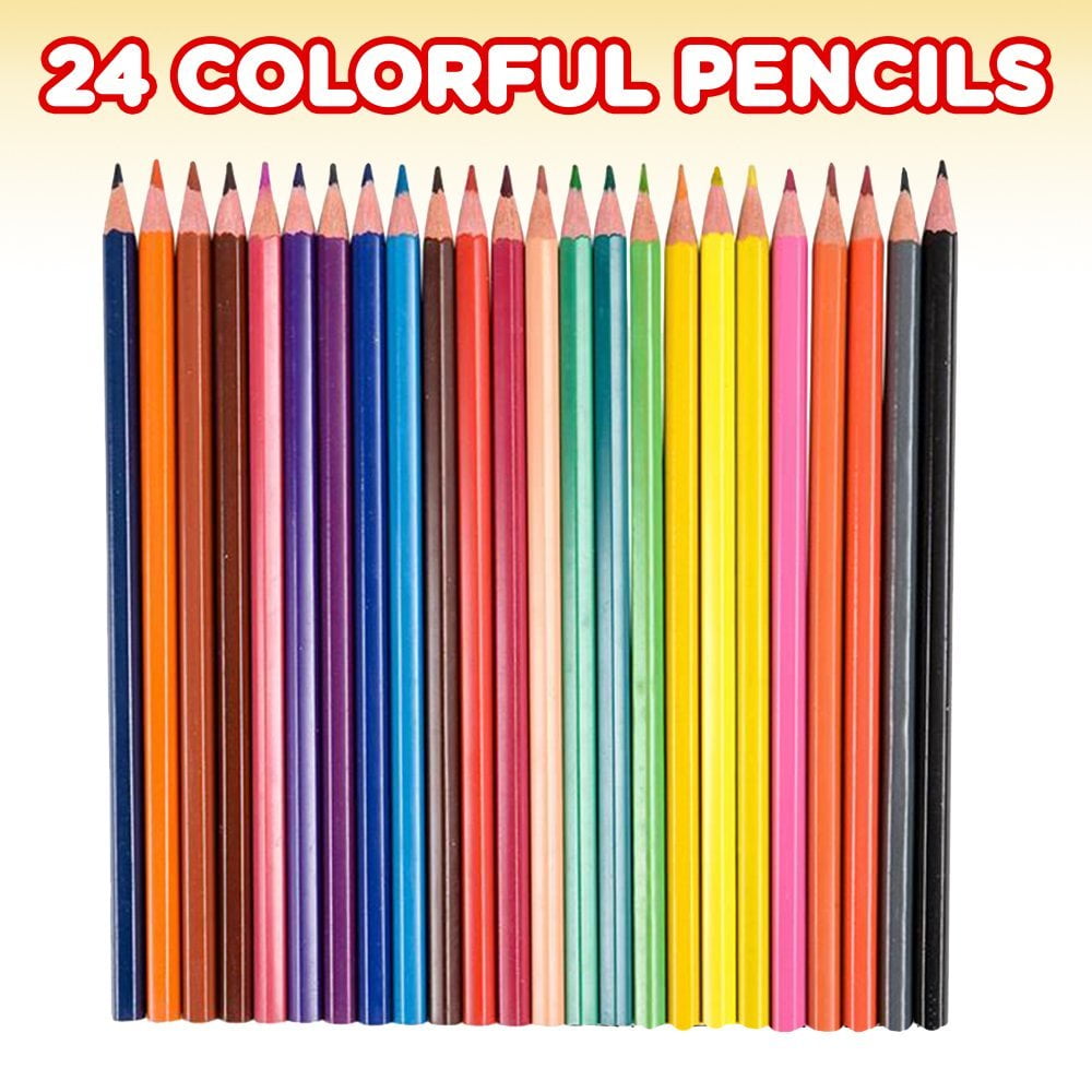 ArtCreativity 24-Count Pre-Sharpened Colored Pencils – Multi-Colored Set for Kids 6+ School, Art Projects & Creative Drawing Fun