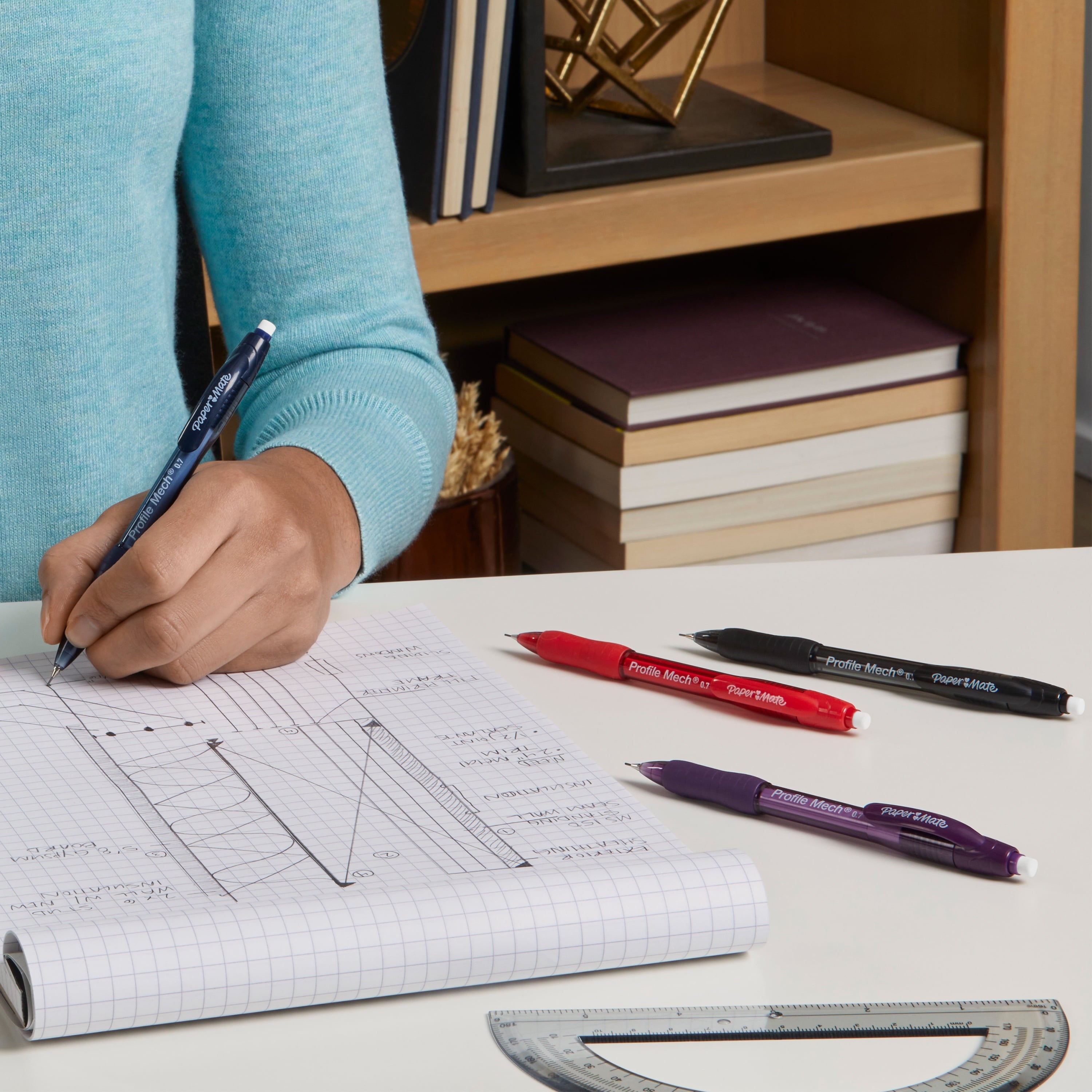 Paper Mate Profile Mechanical Pencil Set, 0.7mm #2 Pencil Lead, 12 Count