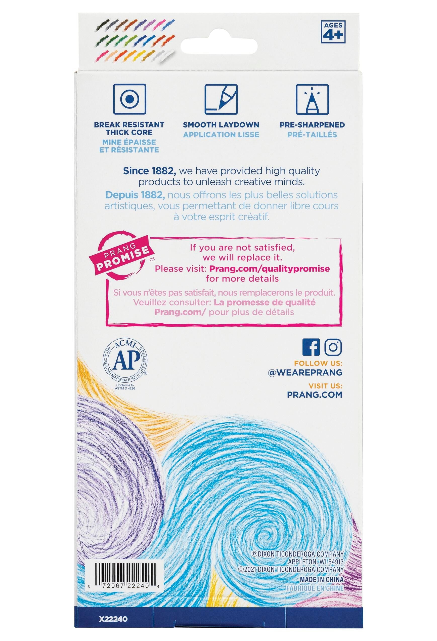 Prang Colored Pencils, Assorted Colors, Set of 24