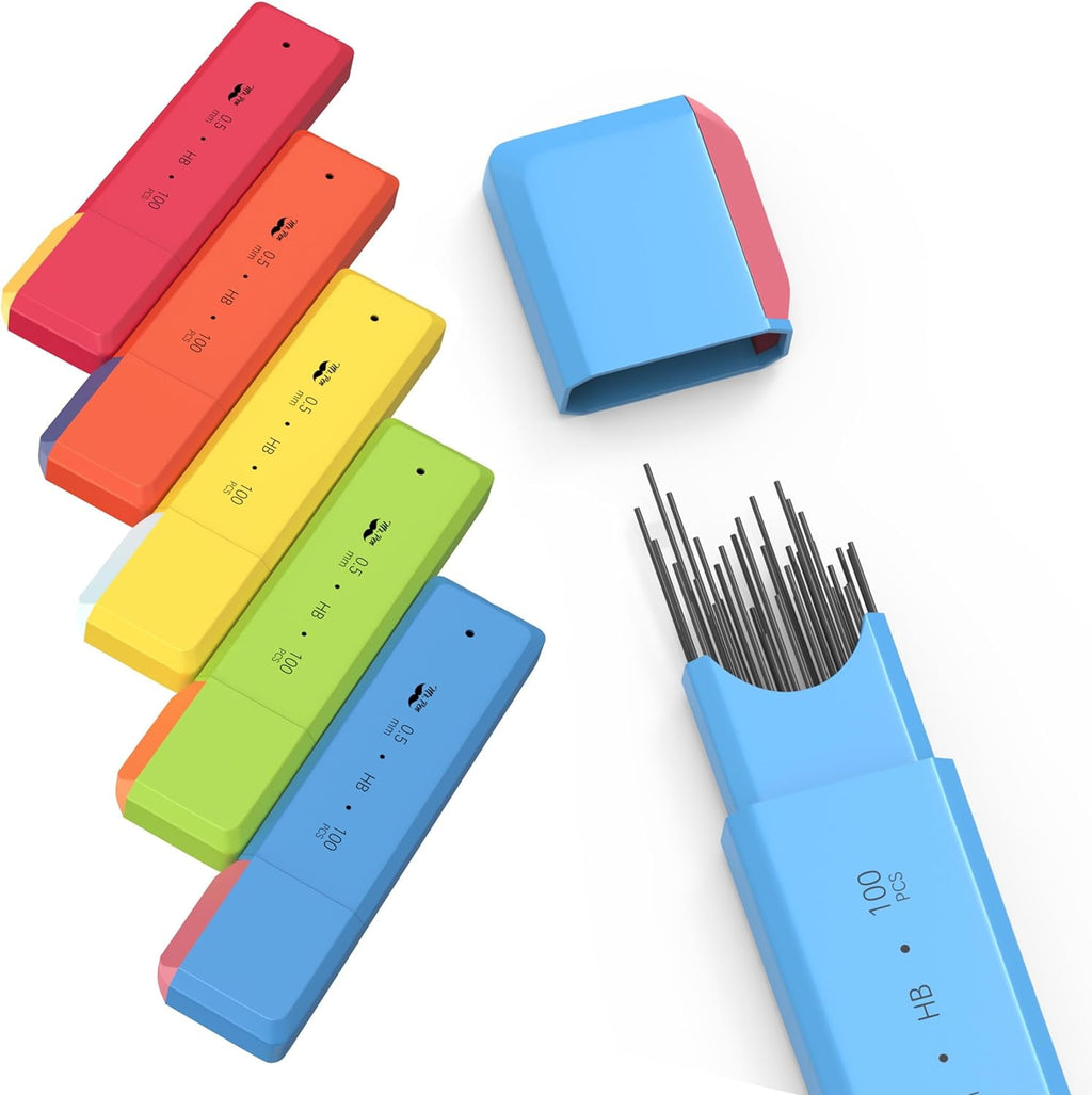 Mr. Pen- 0.5 Millimeter Lead Refills for Mechanical Pencils, HB, 5 Pack, 500 PCS, 0.5 Lead Refill