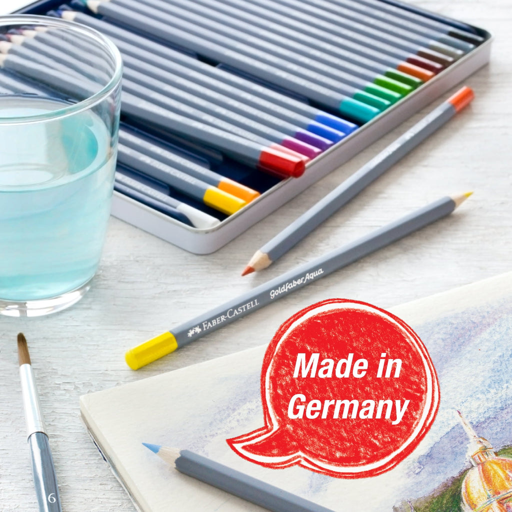 Faber-Castell Goldfaber Aqua Watercolor Pencils – 24 Vibrant Colors