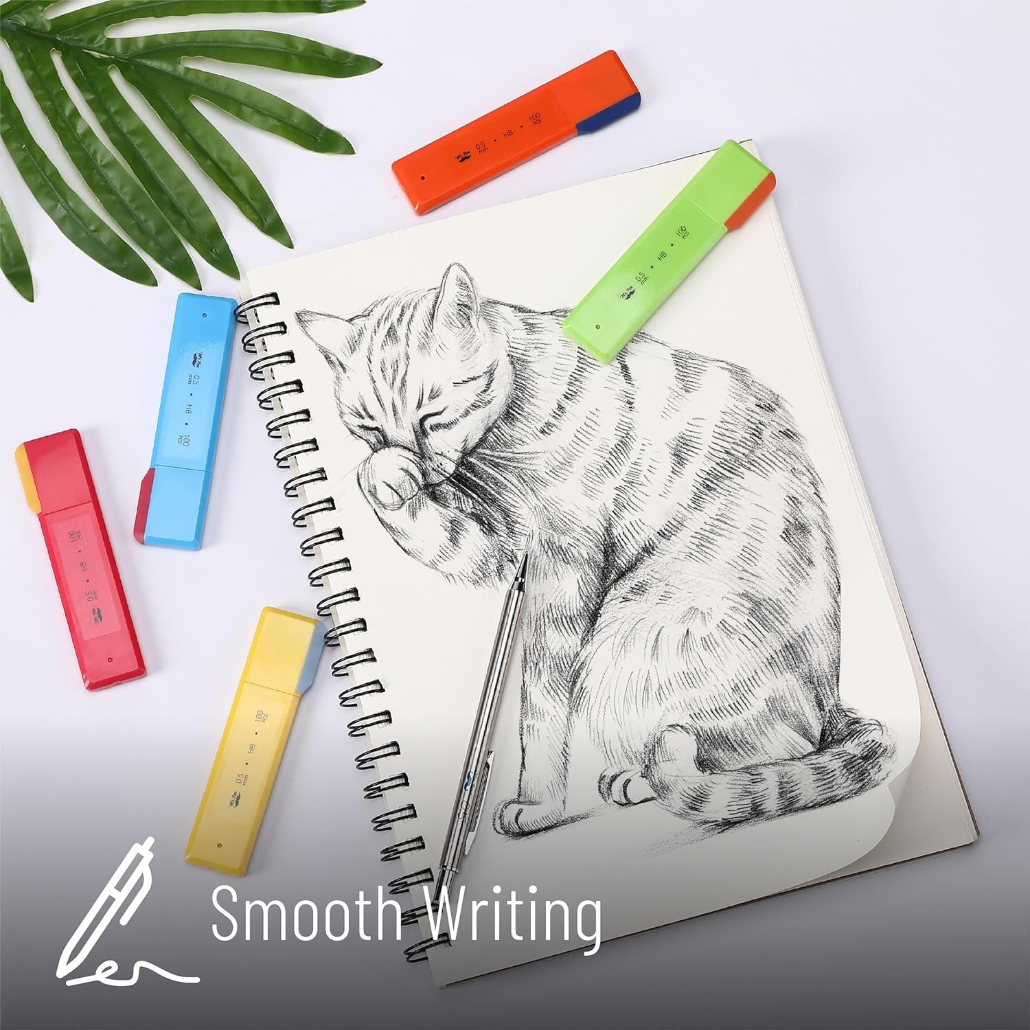 Mr. Pen- 0.5 Millimeter Lead Refills for Mechanical Pencils, HB, 5 Pack, 500 PCS, 0.5 Lead Refill