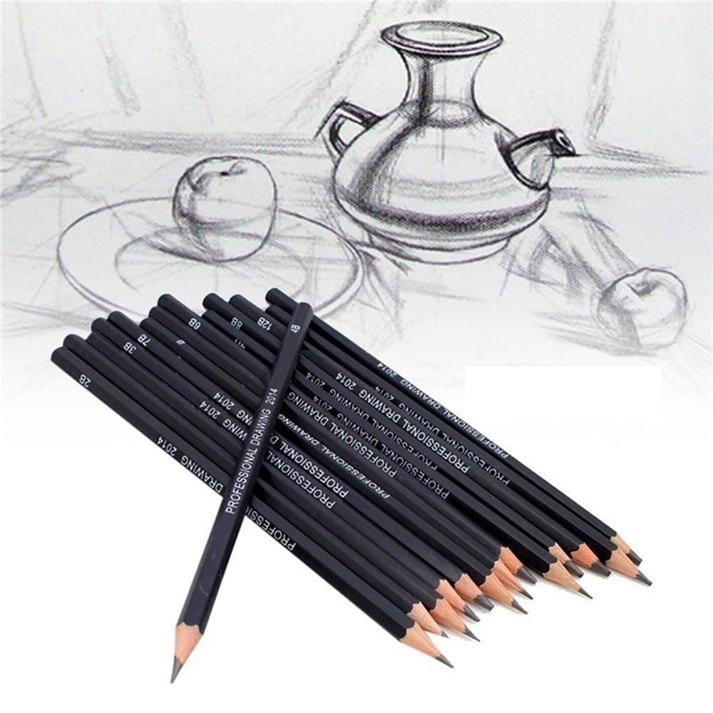 Openpig Drawing Sketch Pencil Set 14 PCS Sketching Pencils (6H - 12B) Graphite Pencils for Kid Adults Artists Student Beginners Professional