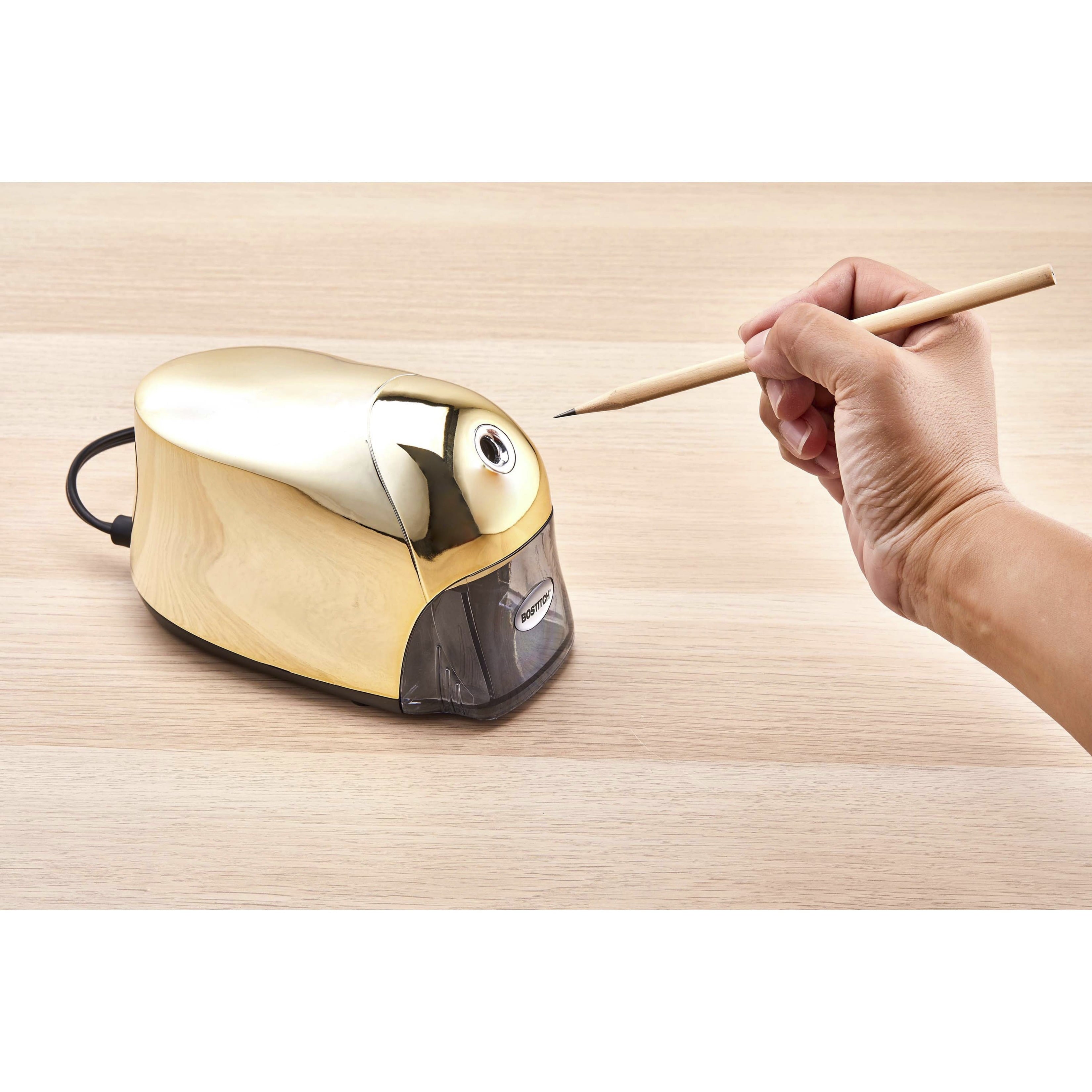 Bostitch QuietSharp Executive Electric Pencil Sharpener Gold - Classroom & School Supplies for Kids