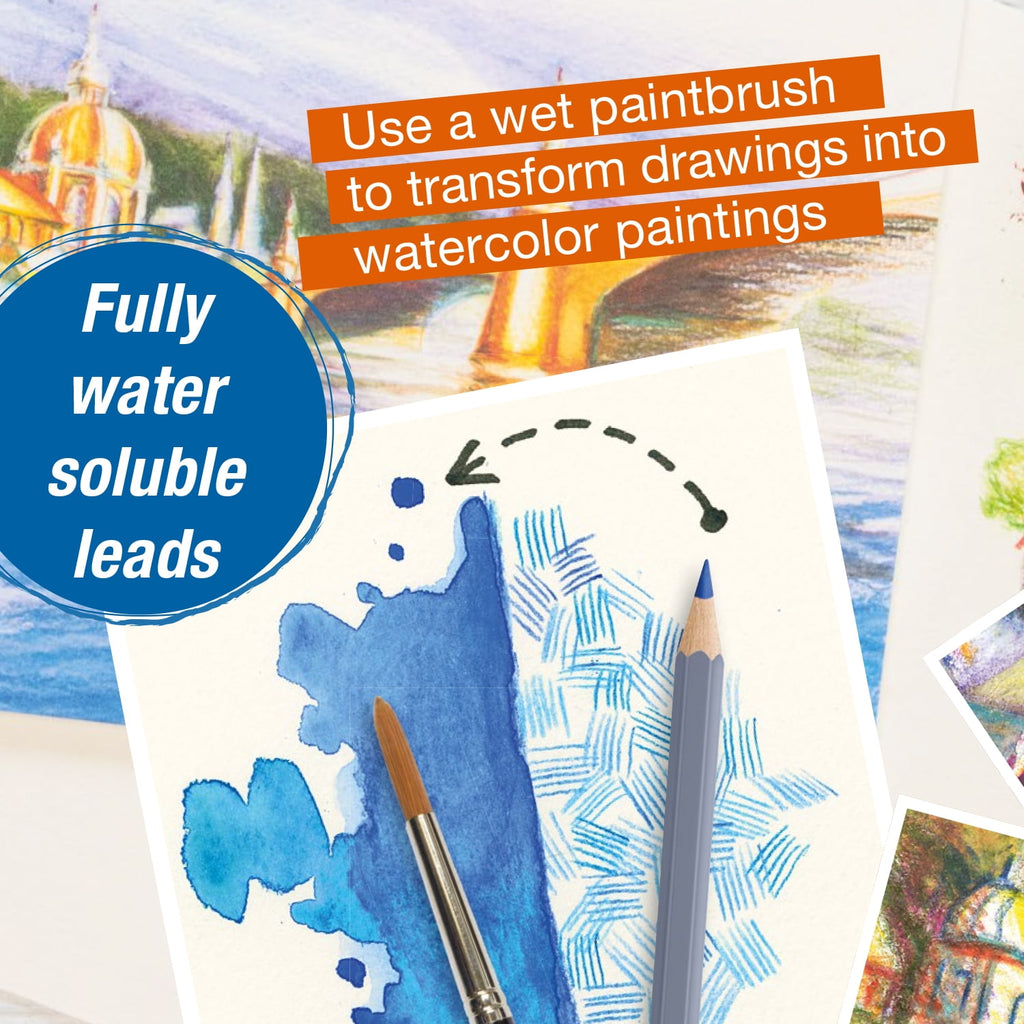 Faber-Castell Goldfaber Aqua Watercolor Pencils – 24 Vibrant Colors