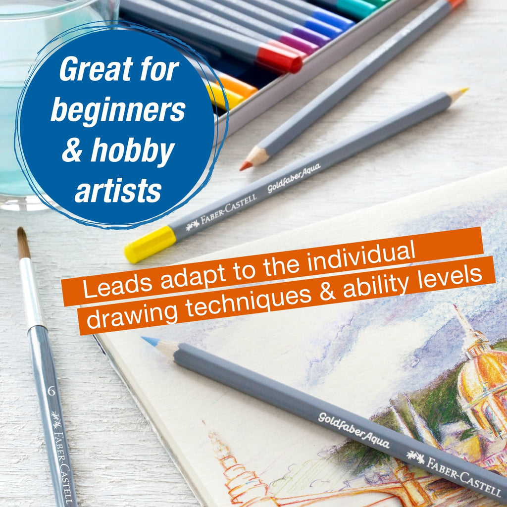 Faber-Castell Goldfaber Aqua Watercolor Pencils – 24 Vibrant Colors