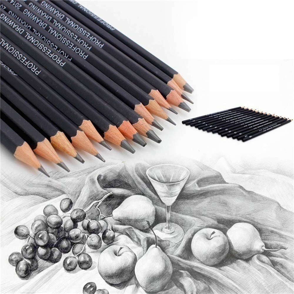 Openpig Drawing Sketch Pencil Set 14 PCS Sketching Pencils (6H - 12B) Graphite Pencils for Kid Adults Artists Student Beginners Professional