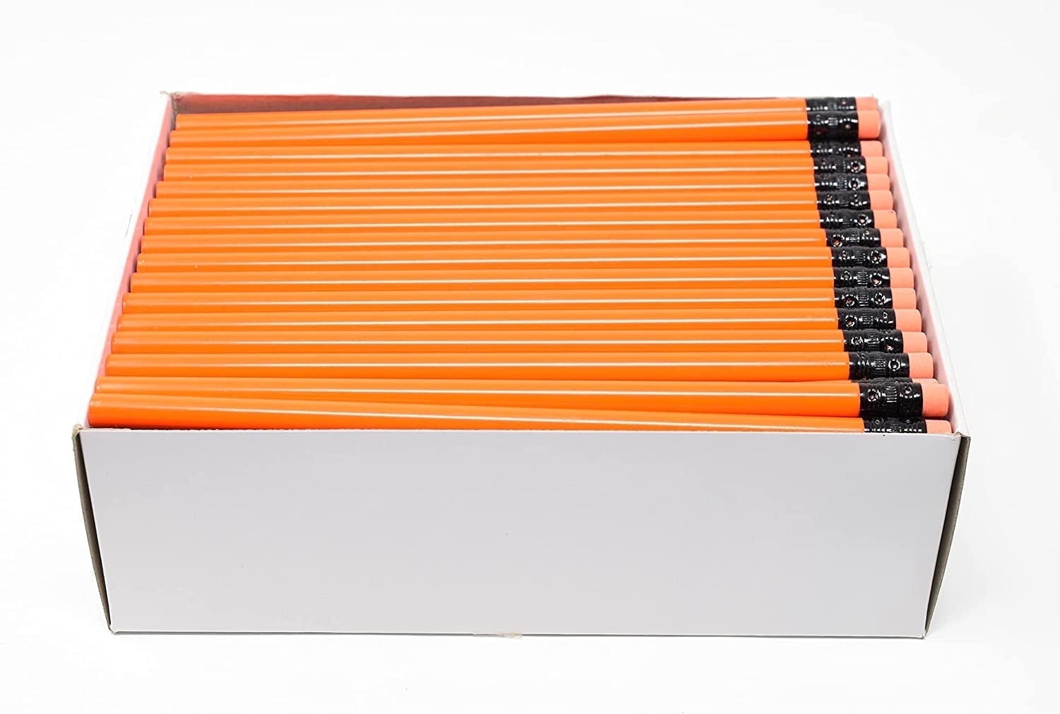 Pencil Guy Blank Neon Round Pencils Neon Blue, Pack of 144 Wood Pencils