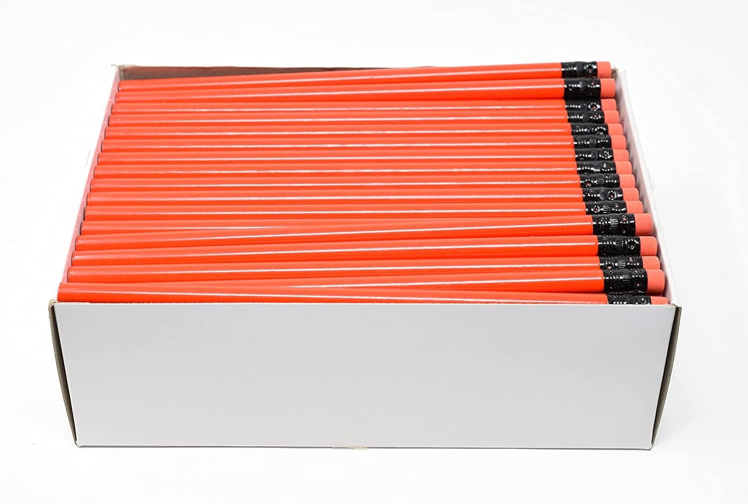 Pencil Guy Blank Neon Round Pencils Neon Blue, Pack of 144 Wood Pencils