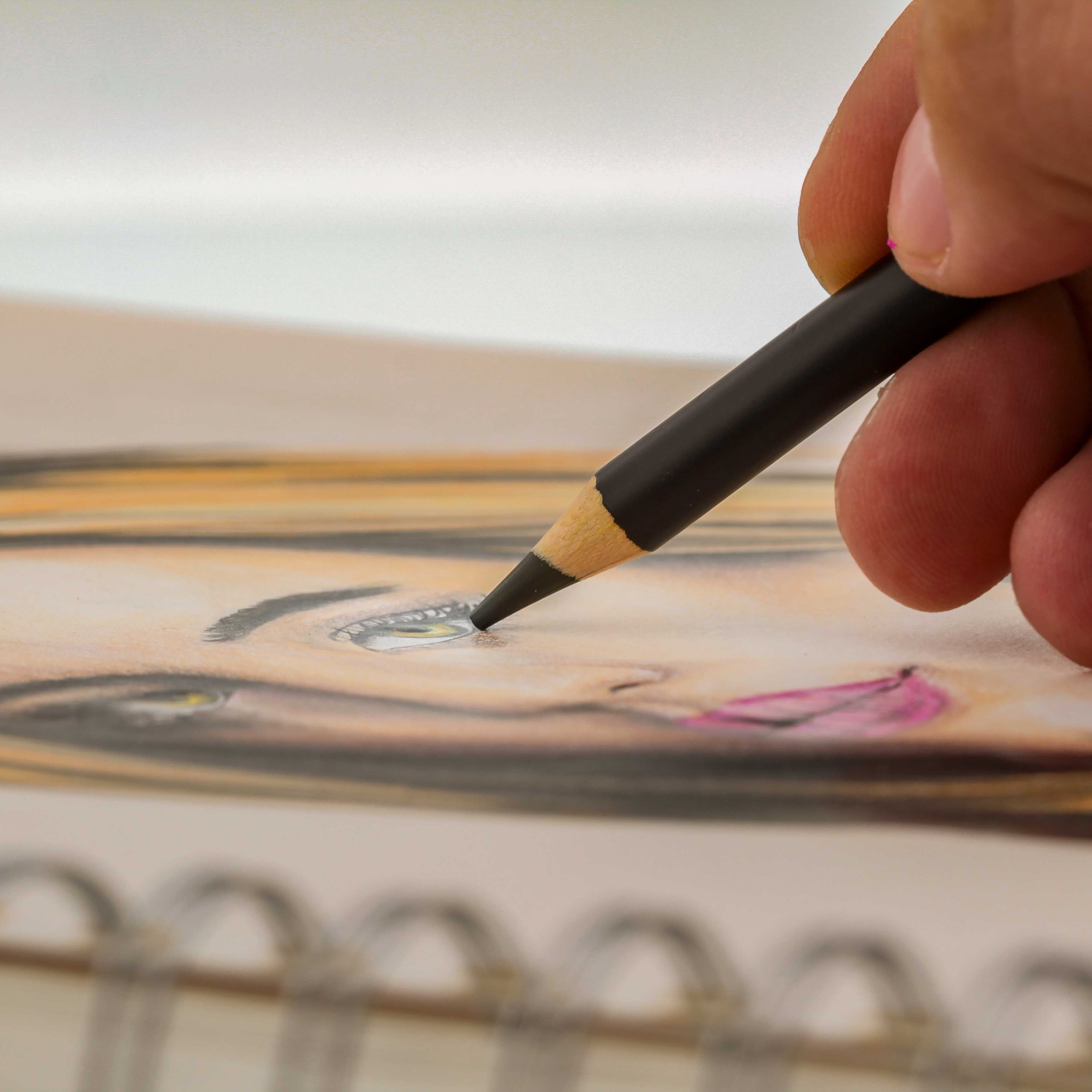 Master 24 Colored Pencil Skin, Hair Tone Set, Soft Core Vibrant Colors Pro Premium Artist Quality - Blend, Shade, Layer