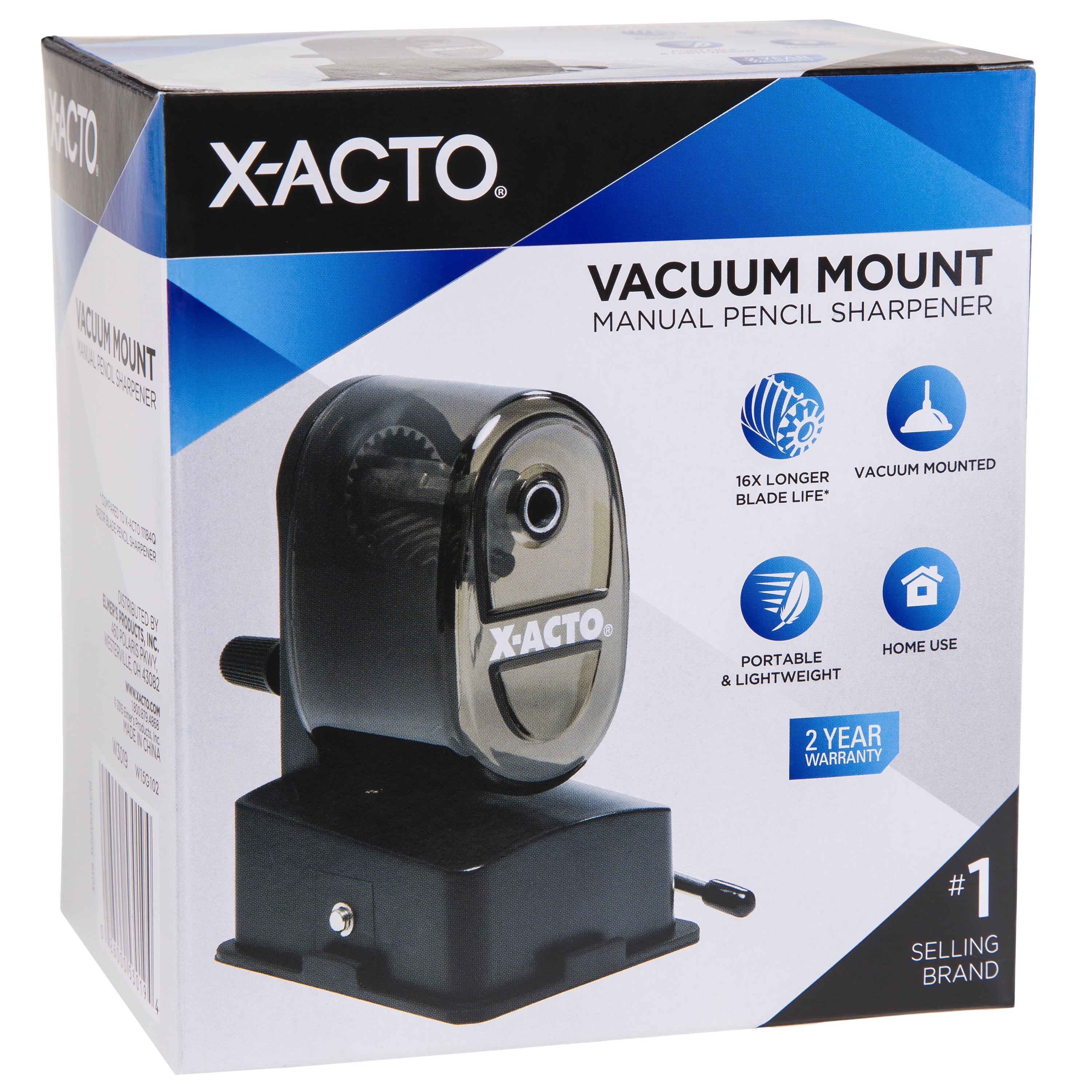 X-ACTO Bulldog Manual Pencil Sharpener, Assorted Colors