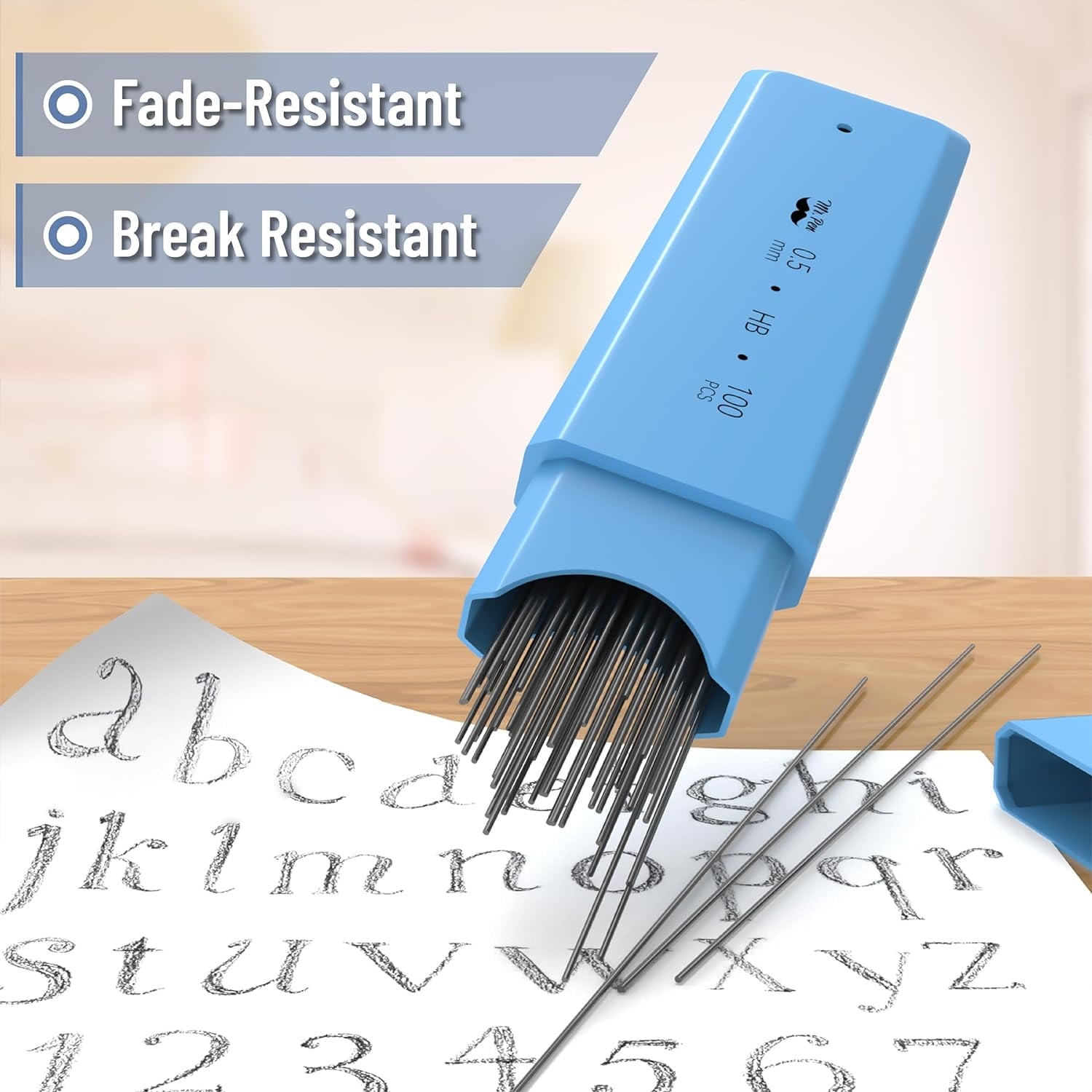 Mr. Pen- 0.5 Millimeter Lead Refills for Mechanical Pencils, HB, 5 Pack, 500 PCS, 0.5 Lead Refill