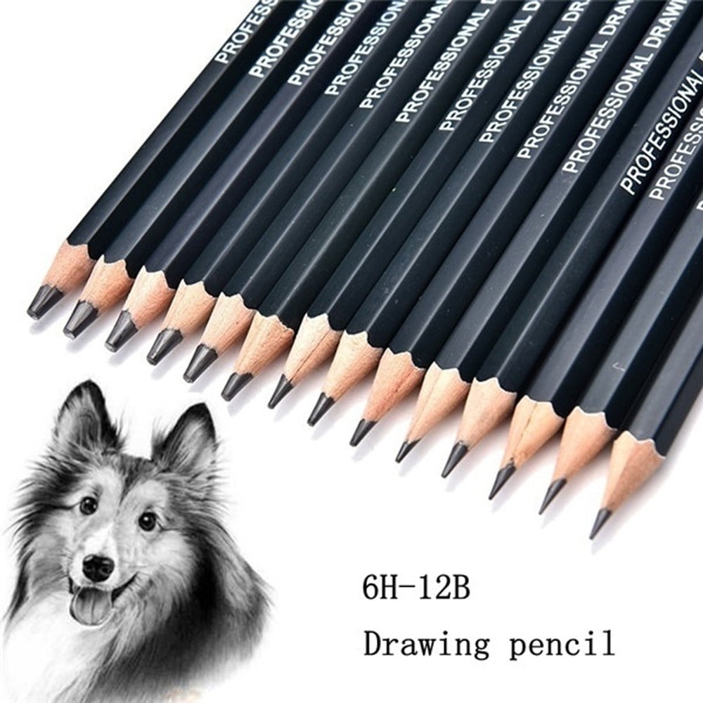Openpig Drawing Sketch Pencil Set 14 PCS Sketching Pencils (6H - 12B) Graphite Pencils for Kid Adults Artists Student Beginners Professional