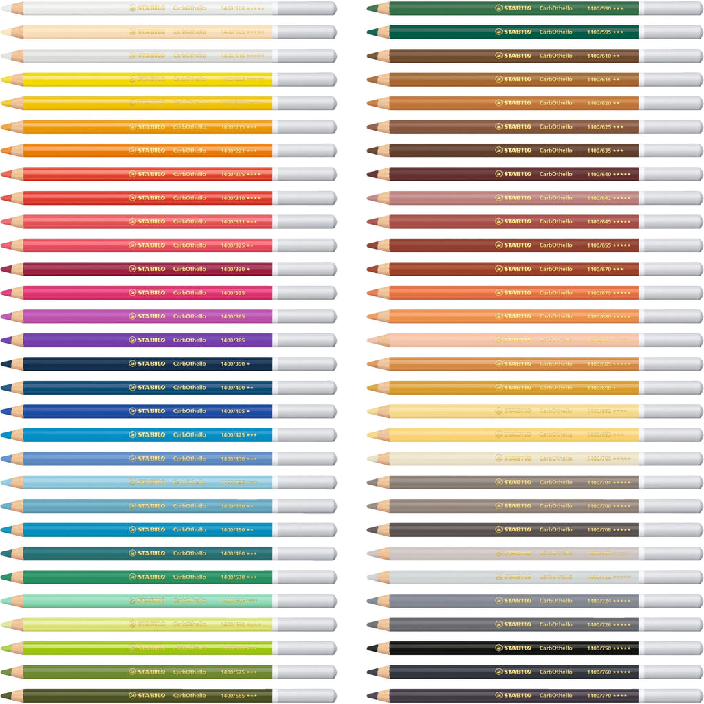 STABILO CarbOthello Pastel Pencil Set, 60-Color Set