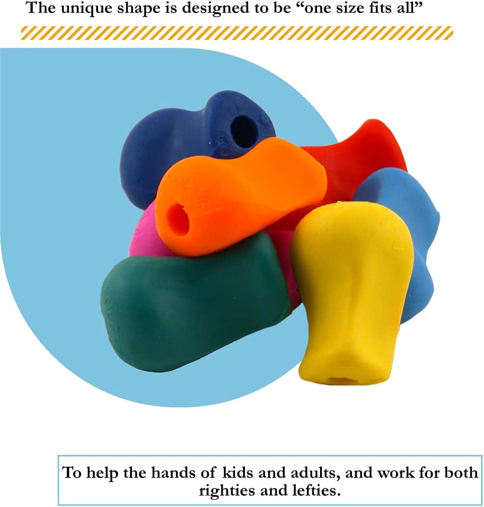 The Pencil Grip Premium Pencil Grips Assortment Pack, Universal Ergonomic Writing Aid For Righties And Lefties, Colorful Pencil Grippers, Includes 6 Different Grips, Assorted Colors, 6 Count